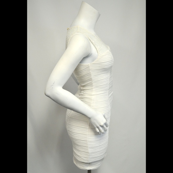 GUESS Ivory BodyCon Sexy New Years Eve Dress - Picture 4 of 8